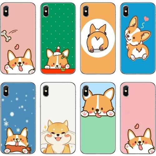 Cute Corgi cartoon dog Silicone Phone Case For Xiaomi Redmi 9T 9C 9A 7 7A K20 6 6A S2 Redmi Note 9S 9T 9 8 8T 7 6 5A Pro