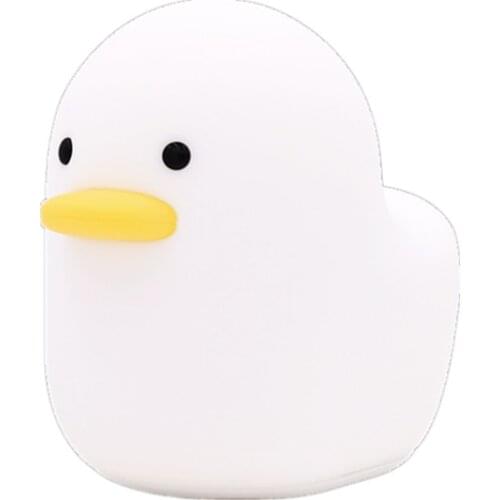 Duck Silicone Night Light USB Charging Adorable Nursery Light Bedroom Sleeping Light with 15 / 30 Mins Timer, for Baby Kids