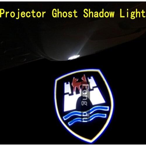 2pcs For VW CC Touareg Magotan Passat Phaeton TERAMONT PHIDEON LED Car Door Light Projector Ghost Shadow Light Welcome Light