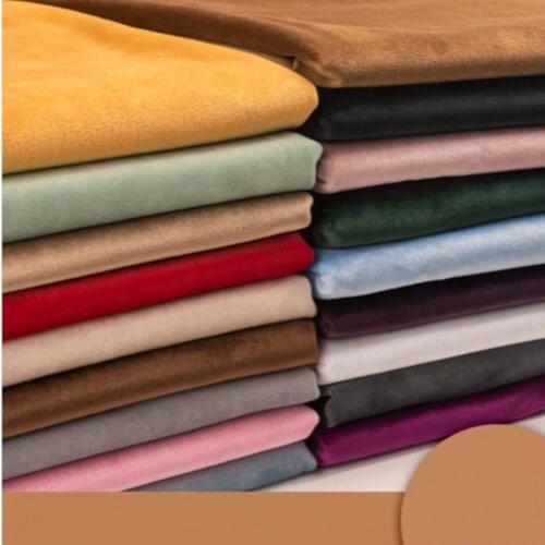 155cm Width Thick Golden Velvet Fabric For Cloth, Sofa, Background Decor, Tablecloth, Curtain, Cushion, DIY, Black White Pink