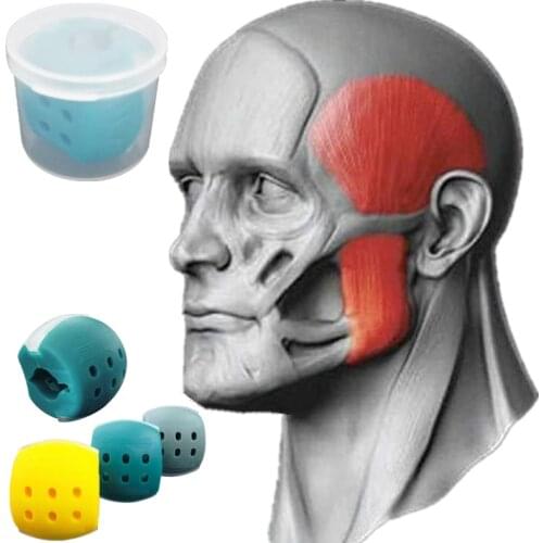 Jaw Exerciser Stress Ball Simulator Slim Face Chin Workout Machine Portable Fitness Equipment Jawline Exercise Training Jawliner