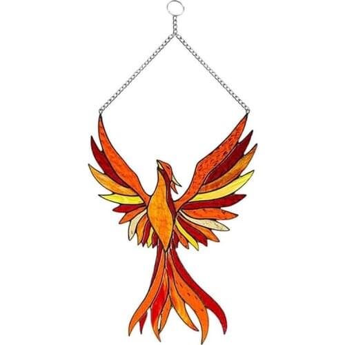 Stained Glass Parrot Birds Window Hanging Ornament Acrylic Window Panel For Home Decoration Hanging Decorations Home Decor