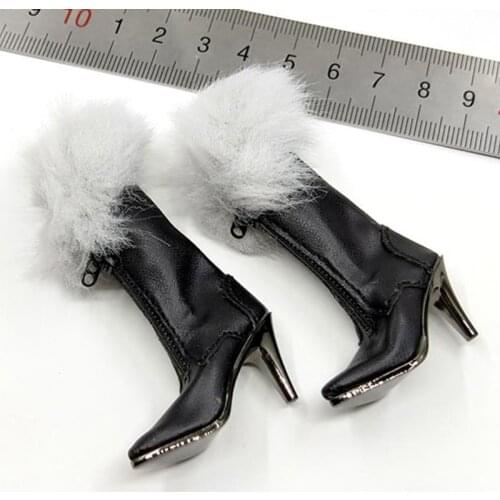 Big Sales 1/6th VERYCOOL Female Soldier VCL-1001 Cat Of Woman Sexy Black Fur Leather Boots Shoes Hollow Model For 12inch Soldier