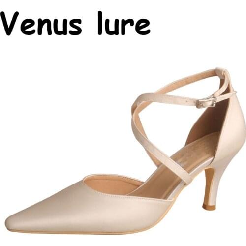 23 Colors Pointed Toe Heels Shoes for Ladies Wedding 7.5CM Heel