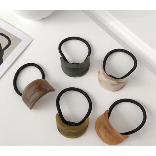 New Korean Fashion all-matchFine acetate stripeshair large intestine Hair ring for Women girl hair accessories Headwear