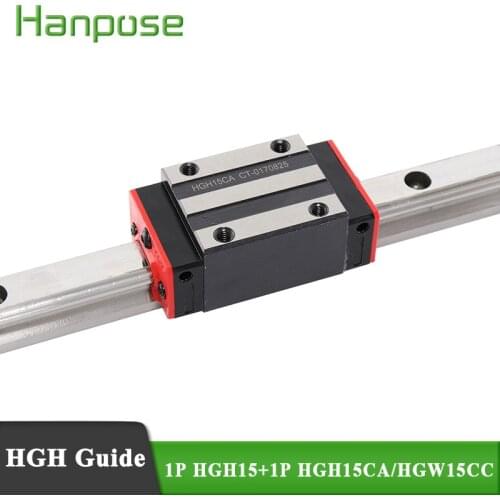 1PCS HGH15CA HGW15CC with 1PCS HGH15 linear guide rail for the HGH15 HGH20 HGH25 Length Customization Guide 700mm to 1200mm