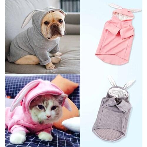 1Pcs Dog Bunnies Costume Dog Rabbit Costume Sweatshirt Pet Cold Weather Clothes for Small Dog Like Teddies