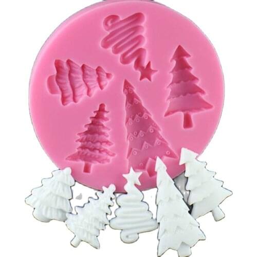 Christmas Trees Shaped 3d Cake Chocolate Mold,Ice Cream Silicone Molds Fondant Soap Mould Kitchen Bakeware H902