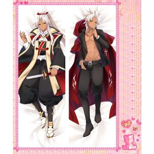 Anime Cartoon Fate/Apocrypha Shirou Kotomine Bolster Hugging Peach Skin 2 Way Pillow Case Pillow Cover Pillowcase Gift 17075