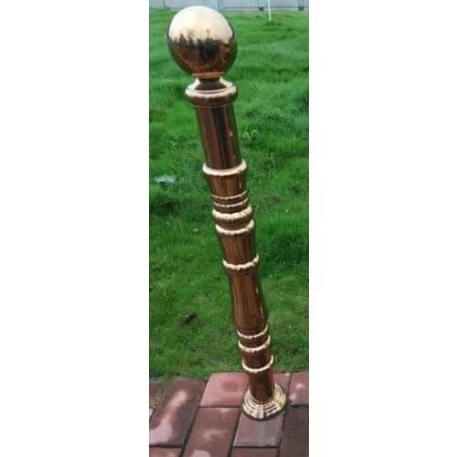 Freeshipping 304# Villa Staircase Parts Column Floor Mount Newel Post Handrail Pole