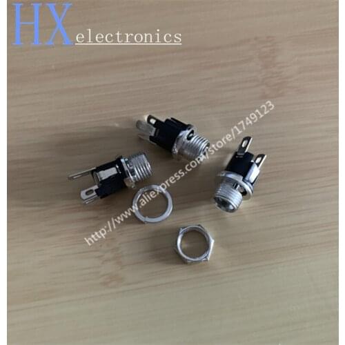 Free shipping 5PCS DC025M DC power socket DC jack with threads DC-025 5.5-2.1 MM