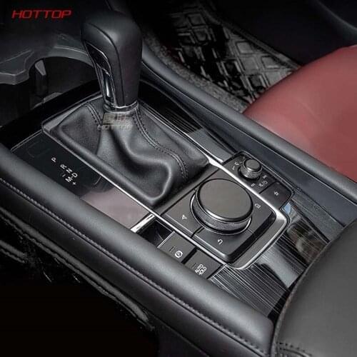 Stainless Steel Black drawing Shifter Box Panel for Mazda 3 Axela 2020