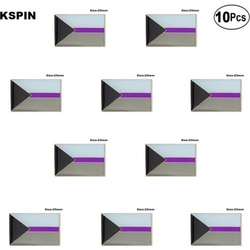 Demisexual Pride Flag Lapel Pin Flag badge Brooch Pins Badges 10Pcs a Lot