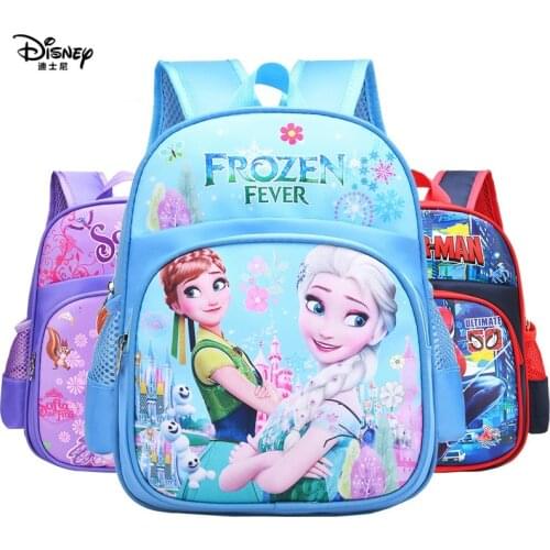 Disney Childrens Bags Reduced Weight Protected Spine Breathable Boys and Girls 3-8 Years Old Cartoon Cute Schoolbags F