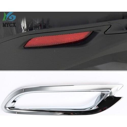 For Toyota Camry XV70 2018 2019 Car Detector ABS Chrome Cover Trim Back Tail Rear Fog Light Lamp Frame Stick 2Pcs