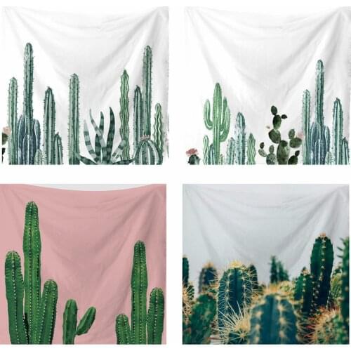 Cactus Tapestry Bohemian Wall Hanging Beach Towel Throw Blanket Picnic Yoga Mat Home Decoration Textiles