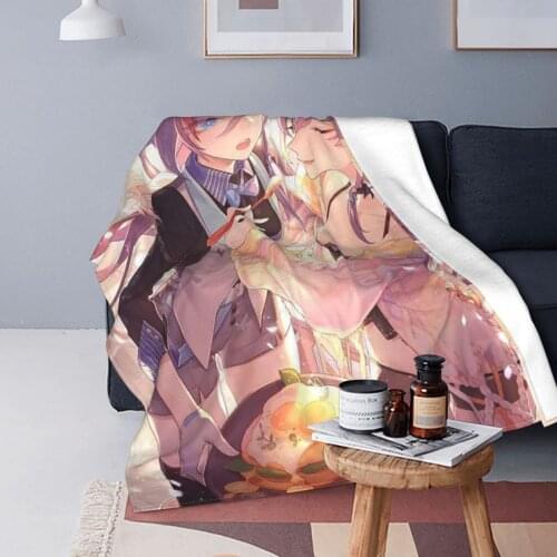 Honkai Impact 3 Action Game Blankets Coral Fleece Plush Summer Pretty Girl Anime Warm Throw Blankets for Sofa Bedroom Bedspread