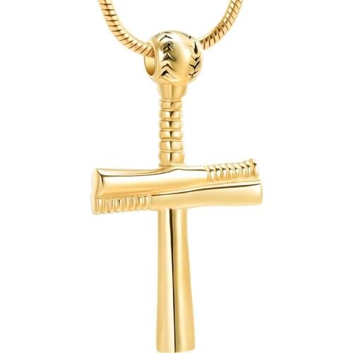 IJD12238 Pattern Cross Cremation Memorial Stainless Steel Pendant for Ashes Urn Keepsake Souvenir Jewelry for Men