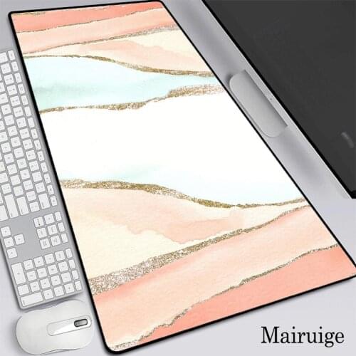 Marble Texture Pattern Personality Large Mouse Pad Computer Desktop Pad High-Quality XXL Lockedge Mousepad Gaming Accessories