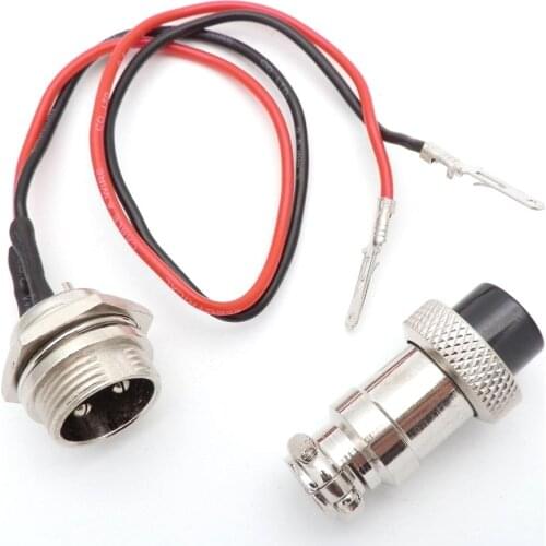 Set Female Male Battery Charger 3 Prong Socket Connector Plug GX16 for Electric E Scooter Razor Bike 3 PIN 2 WIRE