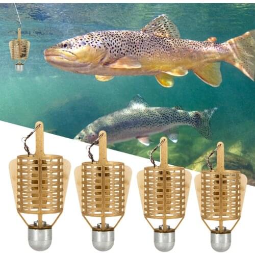 Carp Fishing Bait Feeder Cage 20g/30g/40g/50g Sinker Trap Fishing Bait Cage Basket Fishing Lure Holder Fishing Accessories