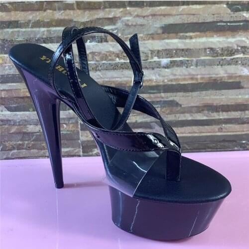 Summer transparent foot nude stiletto heels, 15 cm pole dancing performance sandals, stage model banquet catwalk, dance shoes
