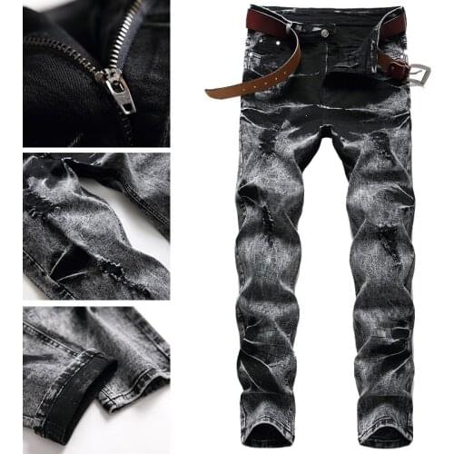 2021 Summer Thin Fashion Trend Mens Casual Pants Youth All-match Slim Mens Pants Jeans Mens Casual Pants