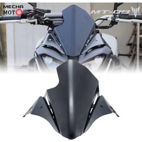 Motorcycle mt 09 2017 2019 2020 For yamaha mt09 tracer MT-09 black Metal front windshield windscreen airflow wind deflector