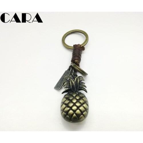 CARA New arrival fashion womens handbag pineapple charms Plated Zinc alloy fruits key chains key rings fashion jewelry CARA0184