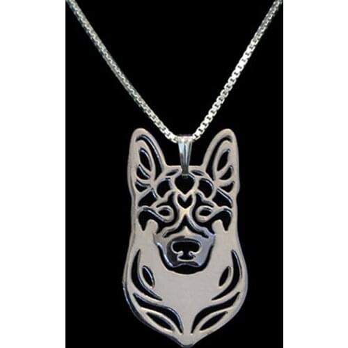 New Unique Romantic Gold Silver Color German Shepherd dog Pendant Necklace Hunger Games Necklace Women Best Friend Choker