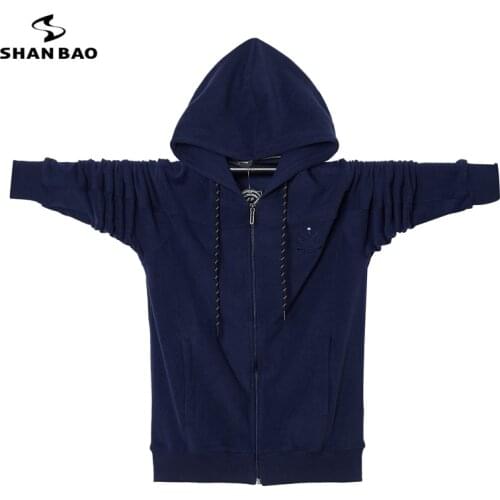 SHAN BAO Autumn/Winter Loose Hoodie Oversize Youth Mens Jacket