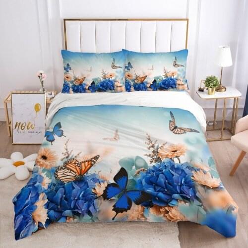 3D Flower Design Duvet Cover Set Bedding Sets Comforter Case and Pillowcase King Queen Full Twin Size Bed Linen