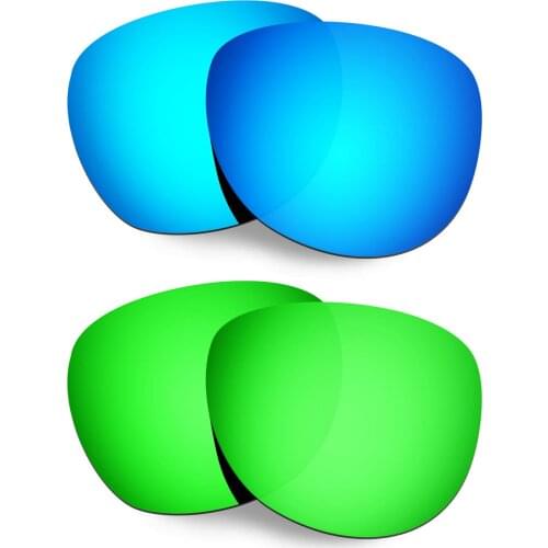 HKUCO Polarized Replacement Lenses For Stringer Sunglasses Blue/Green 2 Pairs