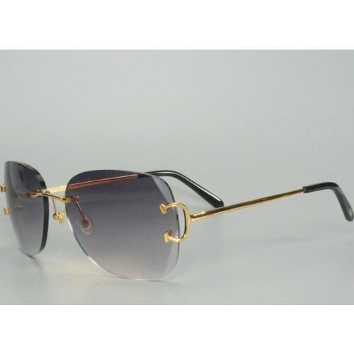 Rimless Sun Glasses Carter Luxury Lentes De Sol Sunglass Men Fashion Shades Mens Glasses Frame Decroation Sunglasses Ladies