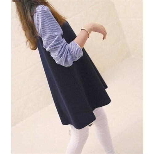 2003# Maternity Clothes Cotton Short Sleeve Easy Matching Loose Stylish Dress for Pregnant Women Pregnancy Clothes