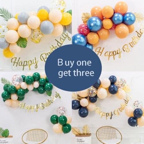 Happy Birthday Balloon Girl Boy Scene Setting Background Wall Party Prone Body Childrens First year Theme Decorations 033