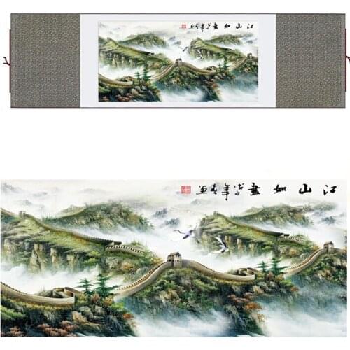 Landscape art painting Mountain and River art painting mountains painting the Great wall paintingPrinted painting