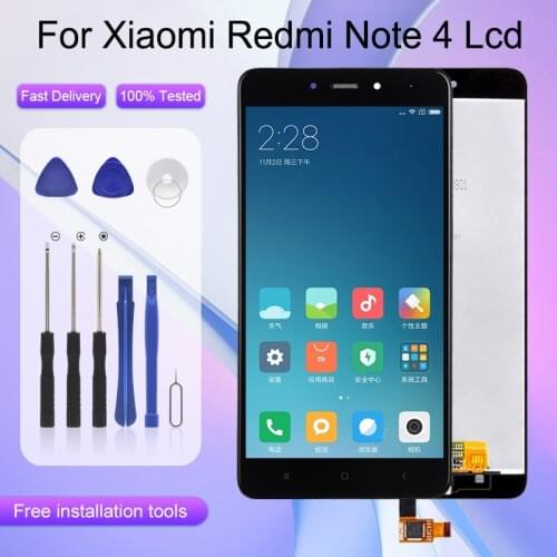 AAA For Xiaomi Redmi Note 4 Lcd Touch Screen Digitizer Assembly For Redmi Note 4 Pro Display Free Shipping With Frame