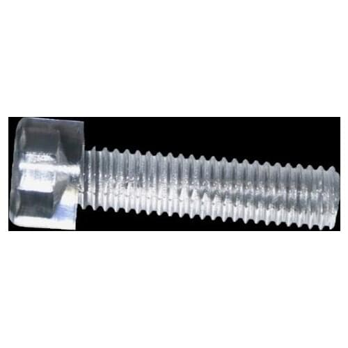 100pcs M3 M4 M5 allen screws hexagon socket cylindrical bolts PC plastic acrylic transparent material male screw 8mm-25mm length