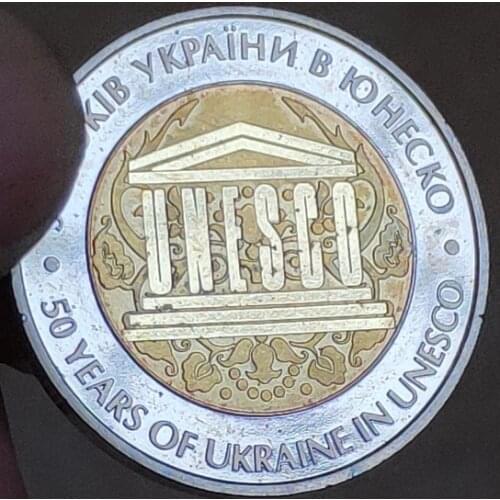 28mm 50 YEARS OF UKRAINE ,100% Real Genuine Comemorative Coin,Original Collection