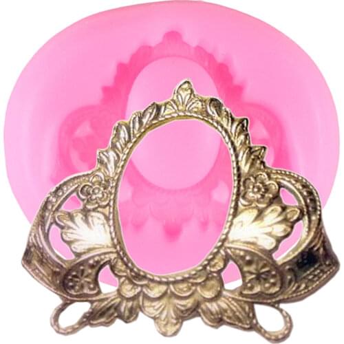 3D Frame Lace Border Silicone Molds Leaves Relief Fondant Mold Cake Decorating Tools Candy Polymer Clay Chocolate Gumpaste Mould