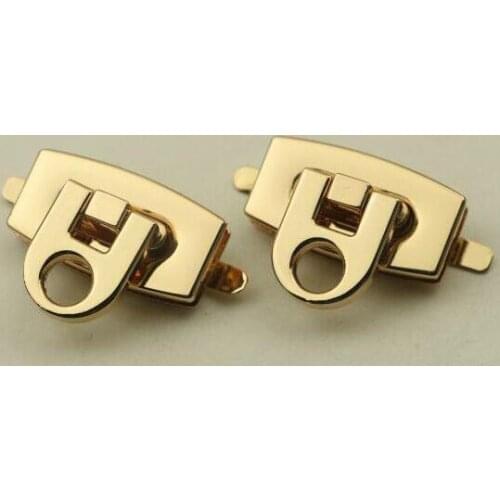 50 pcs/lot Pale gold Luggage hardware accessories diy Mortise lock Twist lock decorative accessories