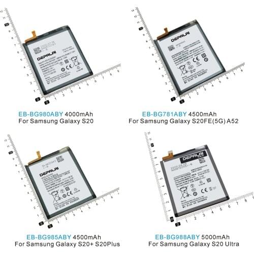 EB-BG980ABY EB-BG781ABY EB-BG985ABY EB-BG988ABY Battery For Samsung Galaxy S20 S20FE (5G) A52 S20+ S20Plus S20 Ultra Batteries