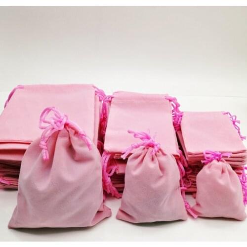 75 PCS three dimensions (5 * 7 CM / 7 * 9 CM / 10 * 12 CM) velvet drawstring bag bag/wholesale jewelry bag Christmas/wedding gif