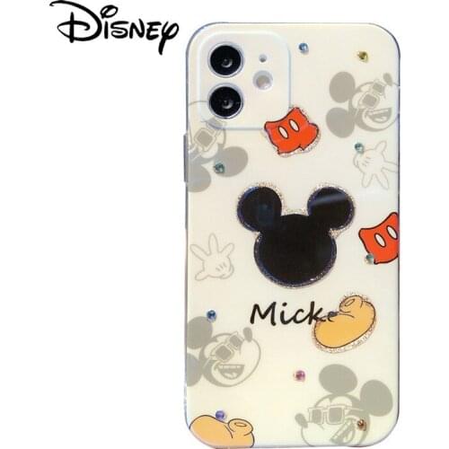 Disney Mickey Mouse for IPhone 7/8P/X/XR/XS/XSMAX/11/12Pro/12mini Flash Diamond Cartoon Personality Mobile Phone Case