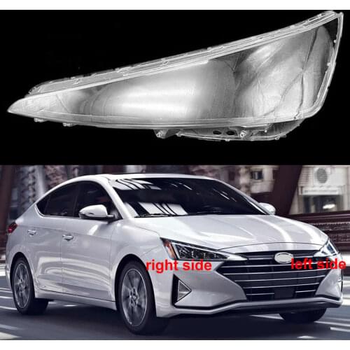For Hyundai Elantra 2019 2020 Front Headlights Cover Headlights Shell Transparent Cover Headlamp Shells Glass Lampshade