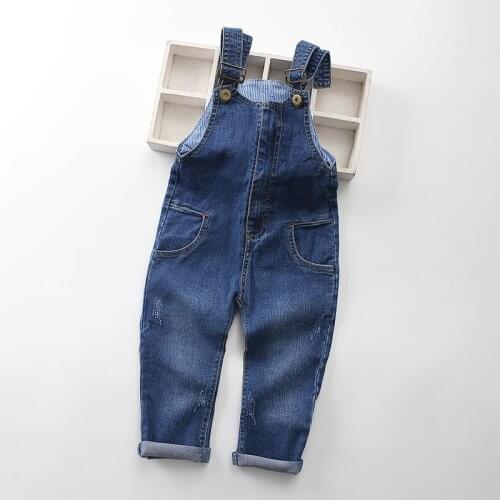 Fashion Baby boys gilrs denim Overalls Stretch Zipper jeans cowboy Children jumpsuit denim kids girl boy overalls Toddler Romper