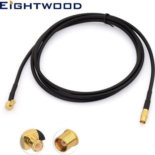 Eightwood MCX Plug Male Right Angle to MCX Jack Female RG174 15cm GPS Extension Coax Cable for GPS Antenna