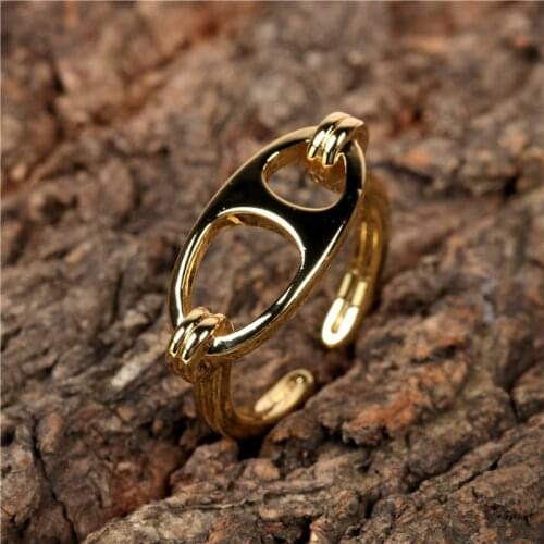 Simple Temperament Geometric Irregular Ring For Women Men Adjustable Opening Finger Rings Fine Fashion Jewelry Gift