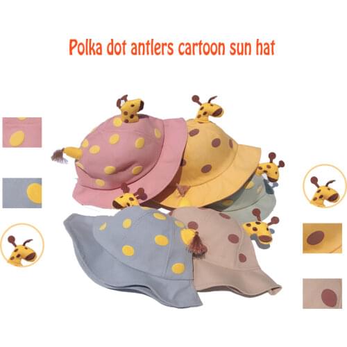 Summer Outdoor Baby Hat Infant Girl Boy Animal Print Hats Solid Beach Cap Cotton Children Kids Bucket Hat For Baby Accessories